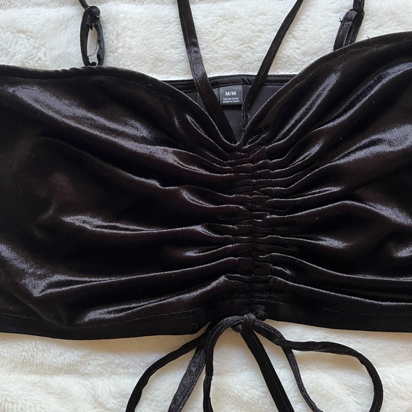 Garage black velvet tank top - Picture 2 of 4